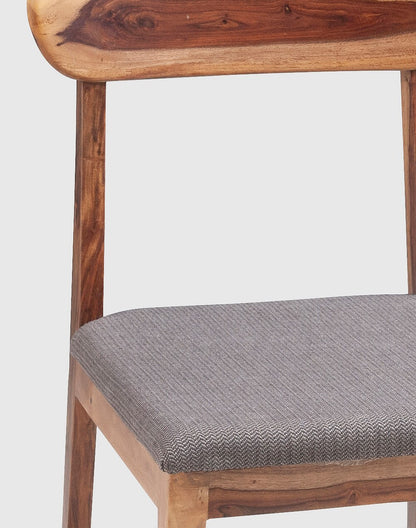 Solid Wood Dining Chair In Teak Finish