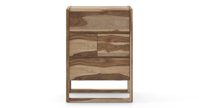 Solid Wood Bar Cabinet In Honey Oak Finish