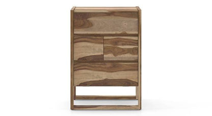 Solid Wood Bar Cabinet In Honey Oak Finish