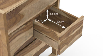 Solid Wood Bar Cabinet In Honey Oak Finish
