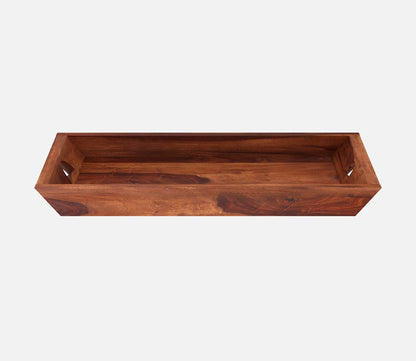 Solid Wood Bar Cabinet In Honey Finish