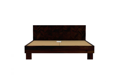 Solid Wood King Bed In Honey Finish