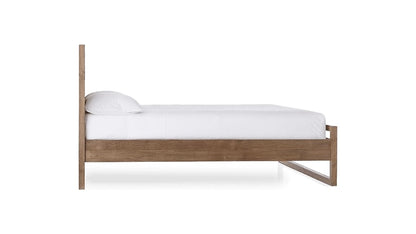 Solid Wood Queen Bed In Natural Finish