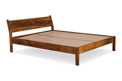 Solid Wood Queen Bed In Honey Finish