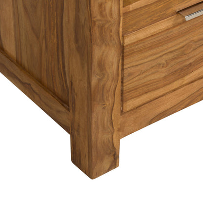 Solid Wood Wardrobe In Natural Finish