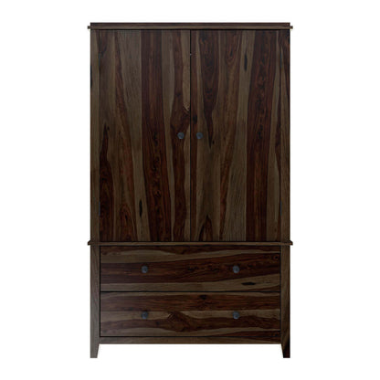 Solid Wood Chest Of Drawers In Walnut Finish