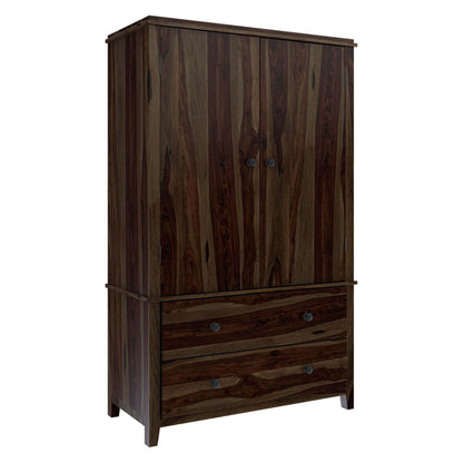 Solid Wood Chest Of Drawers In Walnut Finish