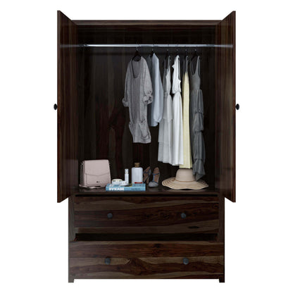 Solid Wood Chest Of Drawers In Walnut Finish