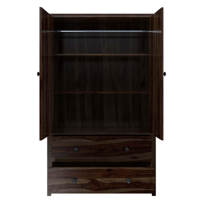 Solid Wood Chest Of Drawers In Walnut Finish