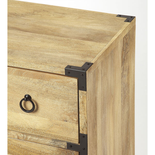 Solid Wood Chest Of Drawers In Stone Finish