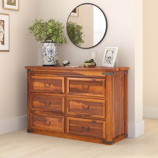 Solid Wood Chest Of Drawers In Natural Finish