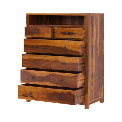 Solid Wood Chest Of Drawers In Natural Finish