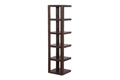 Solid Wood Book Case In Walnut Finish