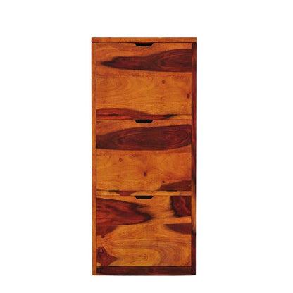 Solid Wood Shoe Rack In Natural Finish
