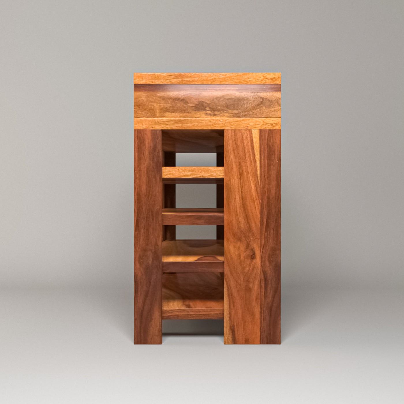 Solid Wood Shoe Rack In Natural Finish