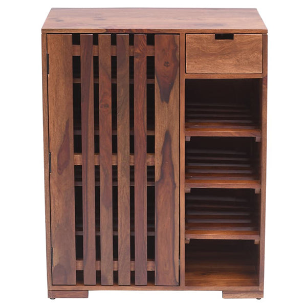 Solid Wood Shoe Rack In Natural Finish