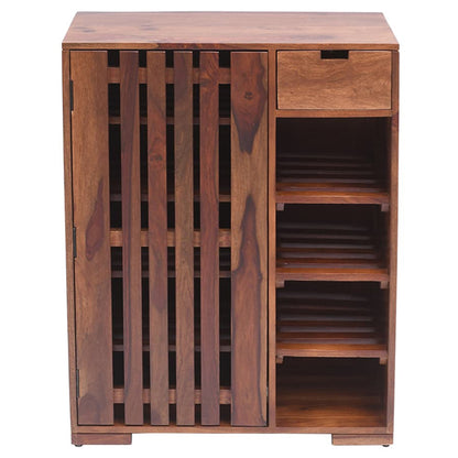 Solid Wood Shoe Rack In Natural Finish