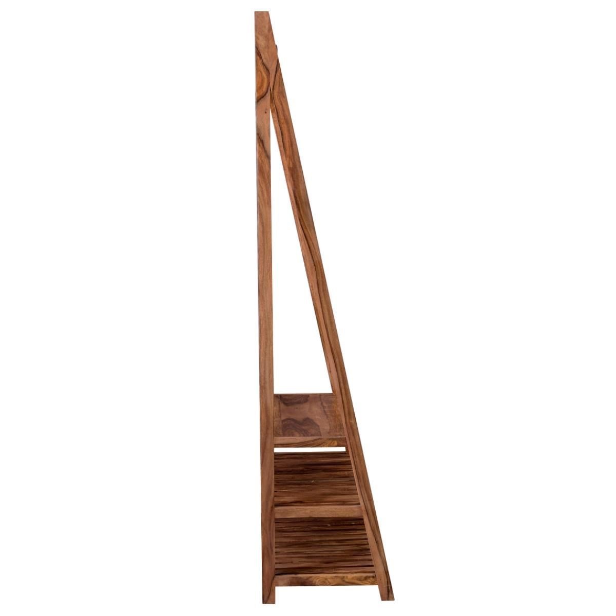 Solid Wood Shoe Rack In Natural Finish