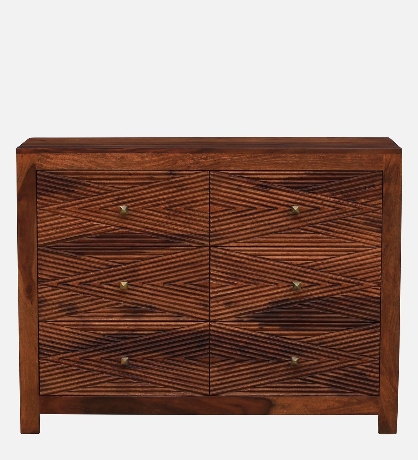 Sheesham Wood Chest Of Drawers In Honey Oak Finish