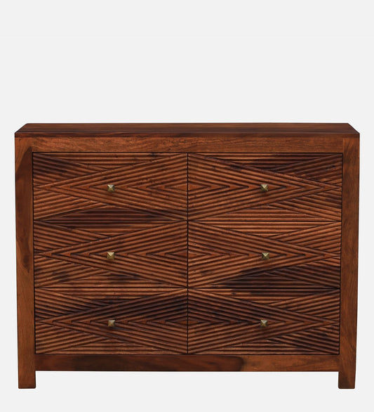 Sheesham Wood Chest Of Drawers In Honey Oak Finish