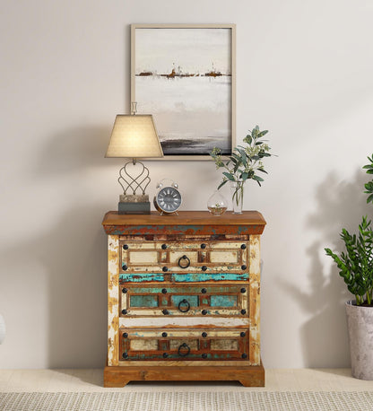 Reclaimed Wood Chest Of Drawers In Distress Finish