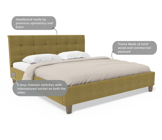 Recharge King Bed With 6" Mattress And 1000 Days Warranty - Green