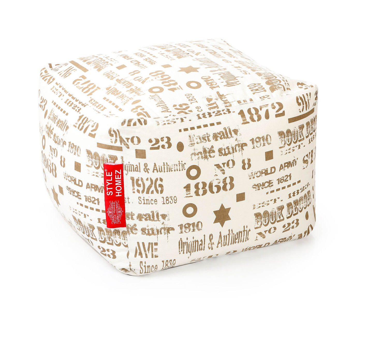 Square - Ottoman Printed Bean Bag With Fillers - Large