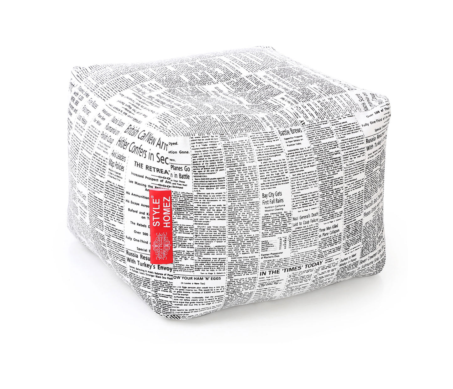 Square - Ottoman Printed Bean Bag With Fillers - Large
