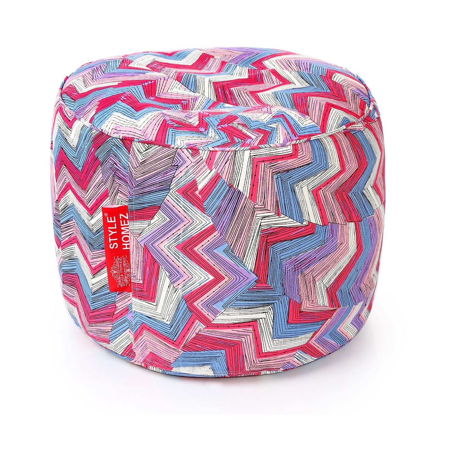 Round - Ottoman Printed Bean Bag With Fillers - Large