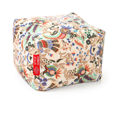 Square - Ottoman Printed Bean Bag With Fillers - Large