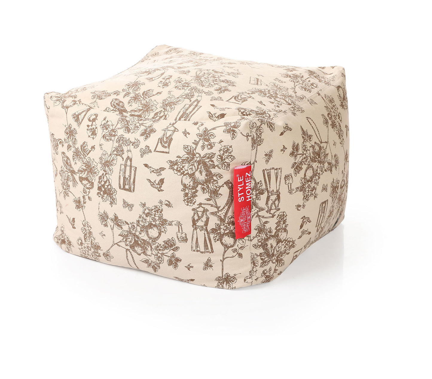 Square - Ottoman Printed Bean Bag With Fillers - Large