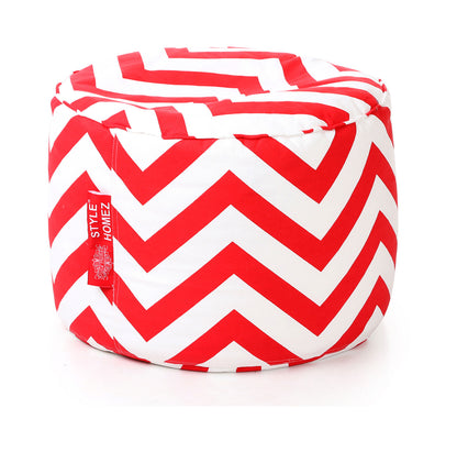 Round - Ottoman Printed Bean Bag With Fillers - Large