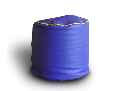 Round - Leatherette Bean Bag Ottoman With Beans - Large