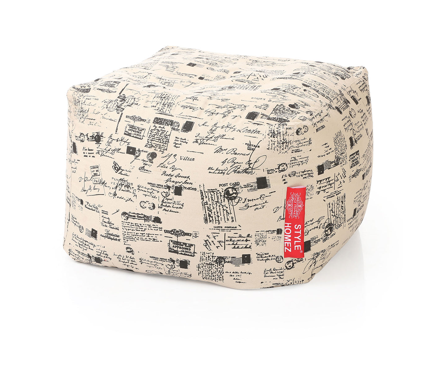 Square - Ottoman Printed Bean Bag With Fillers - Large