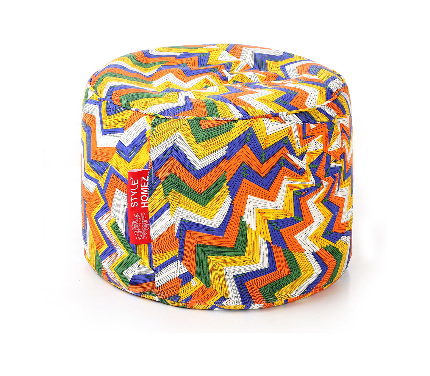 Round - Ottoman Printed Bean Bag With Fillers - Large