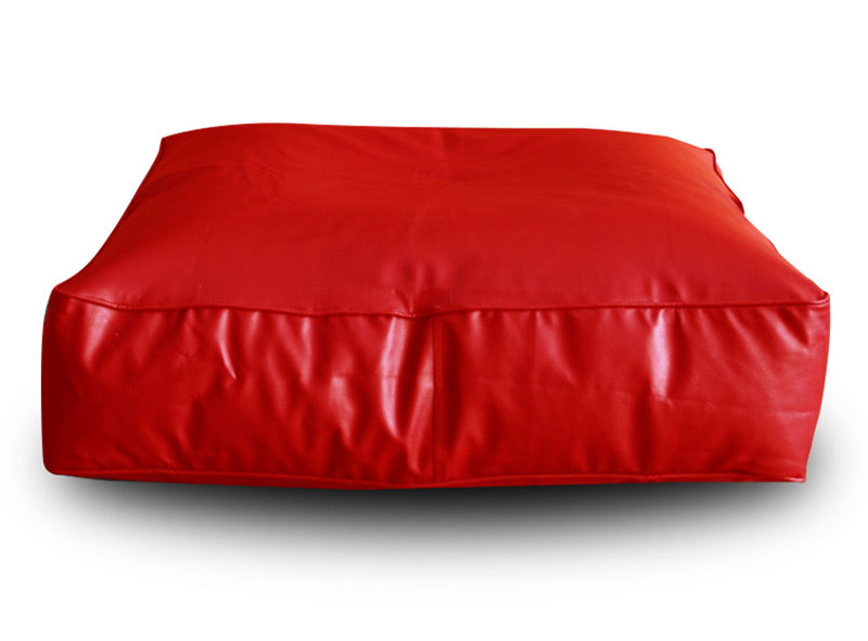 XL Floor Cushion With Beans - Square - Red