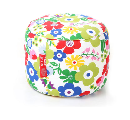 Round - Ottoman Printed Bean Bag With Fillers - Large