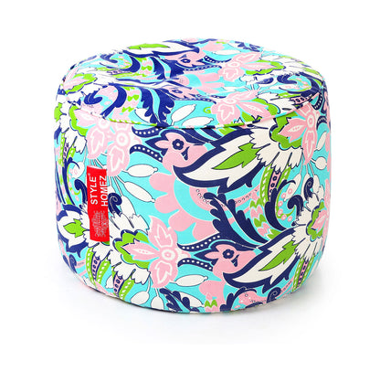 Round - Ottoman Printed Bean Bag With Fillers - Large