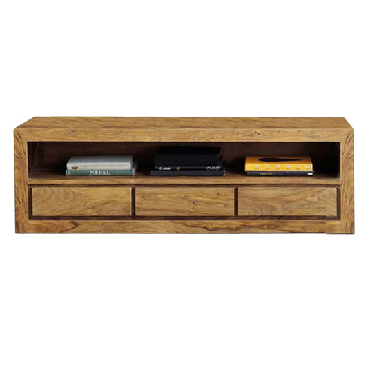 Zooey - Soid Wood TV Cabinet With Three Drawers