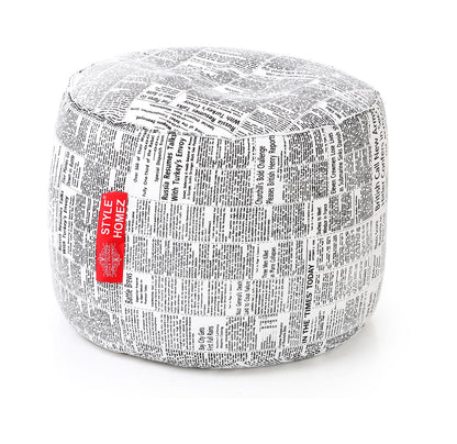 Round - Ottoman Printed Bean Bag With Fillers - Large