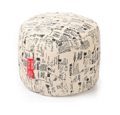 Round - Ottoman Printed Bean Bag With Fillers - Large