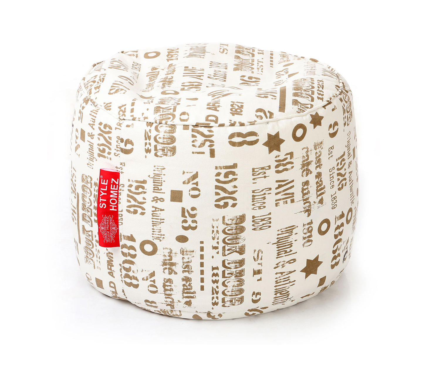 Round - Ottoman Printed Bean Bag With Fillers - Large