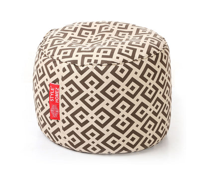 Round - Ottoman Printed Bean Bag With Fillers - Large