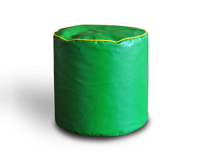 Round - Leatherette Bean Bag Ottoman With Beans - Large