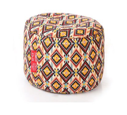 Round - Ottoman Printed Bean Bag With Fillers - Large