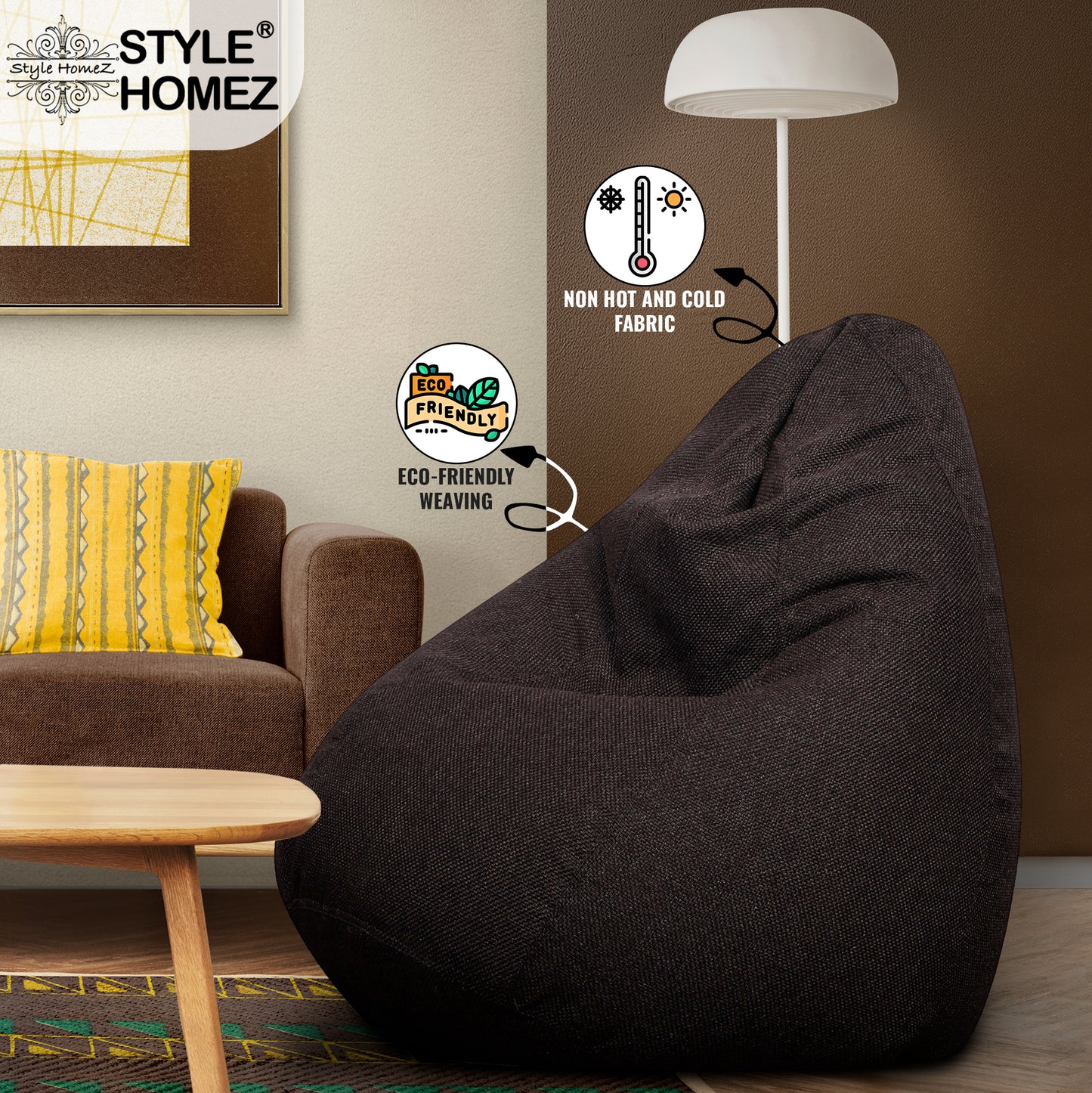 Organix - Jute Fabric Bean Bag With Fillers - Jumbo