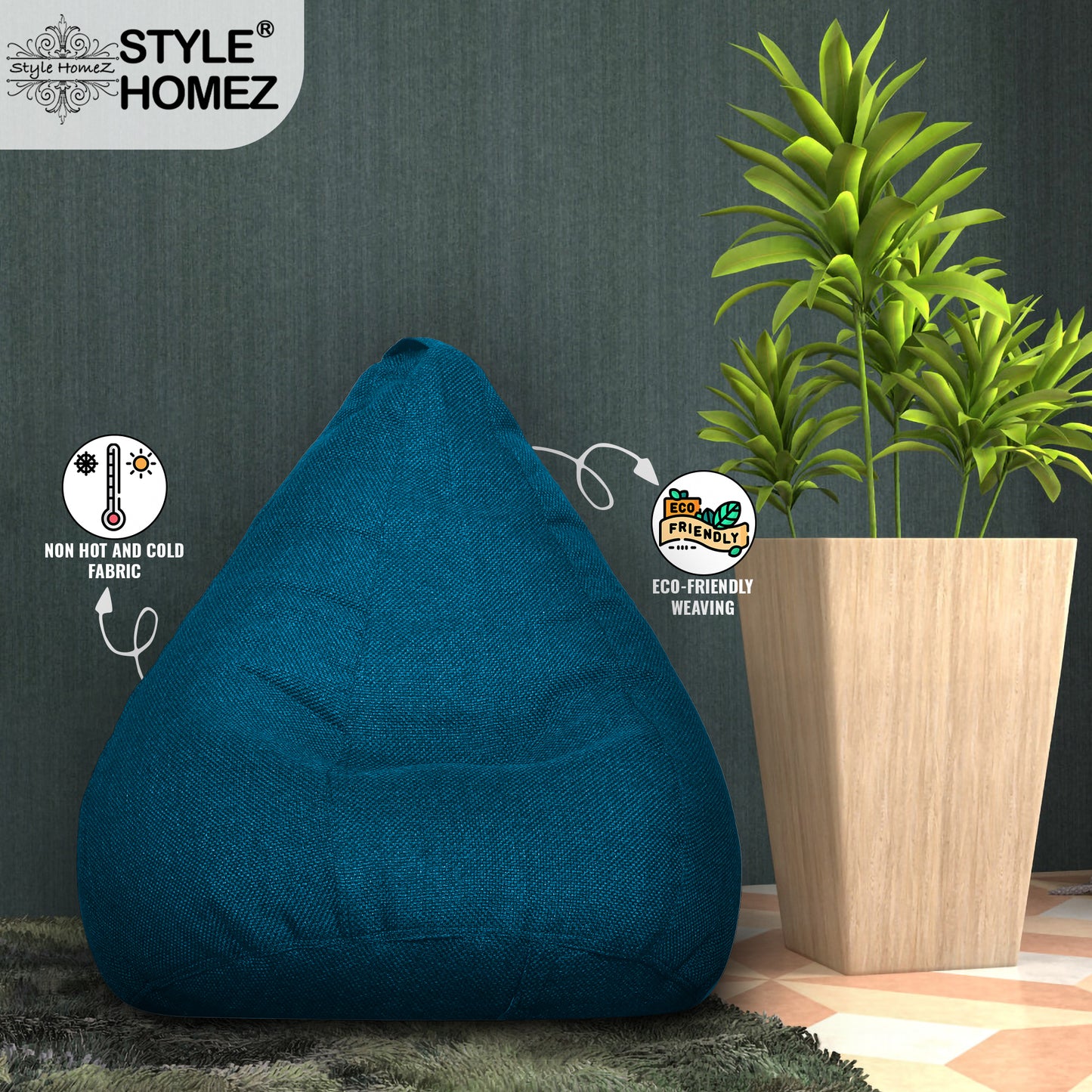 Organix - Collection Jute Fabric Bean Bag With Fillers - XL