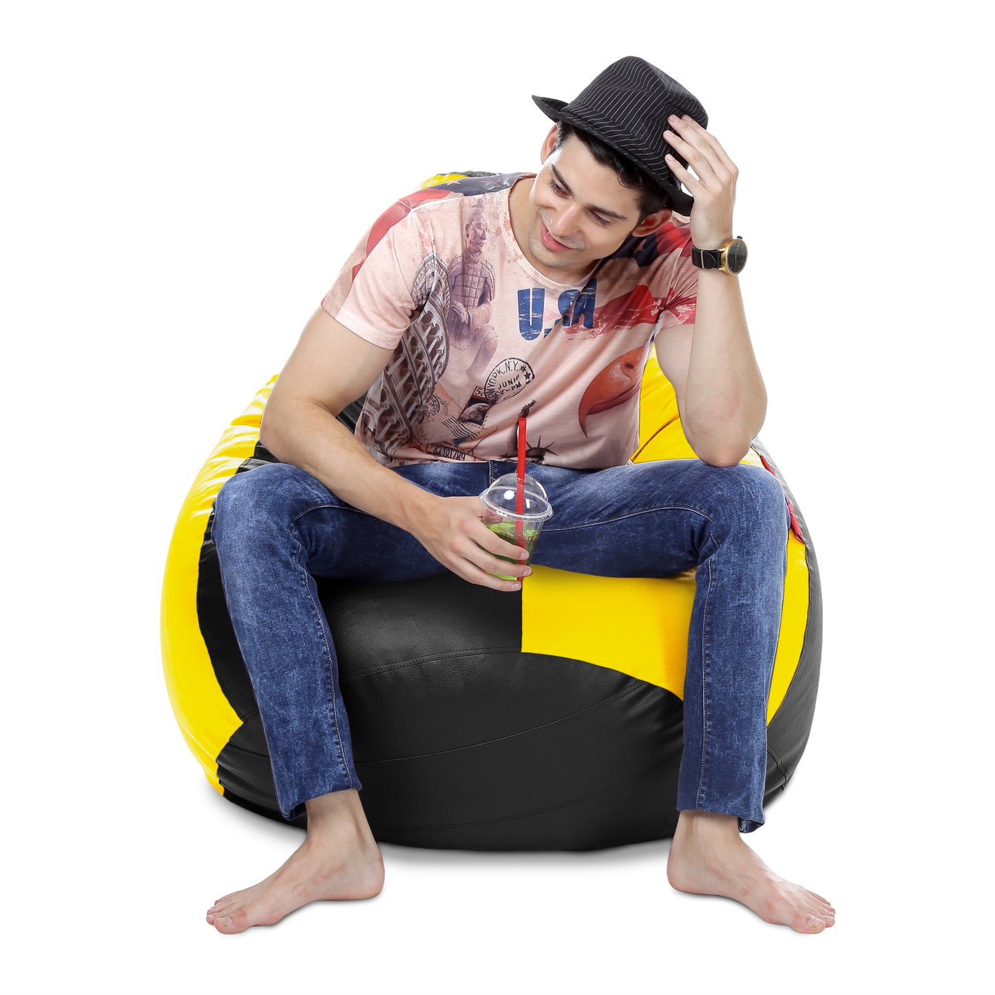 Classic - Leatherette Bean Bag With Fillers - XXXL