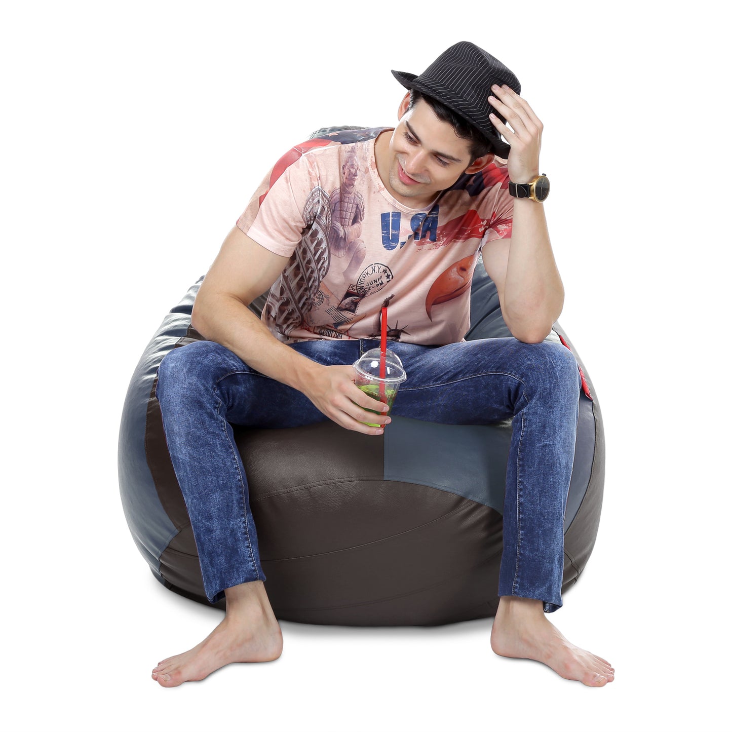 Classic - Leatherette Bean Bag With Fillers - XXXL