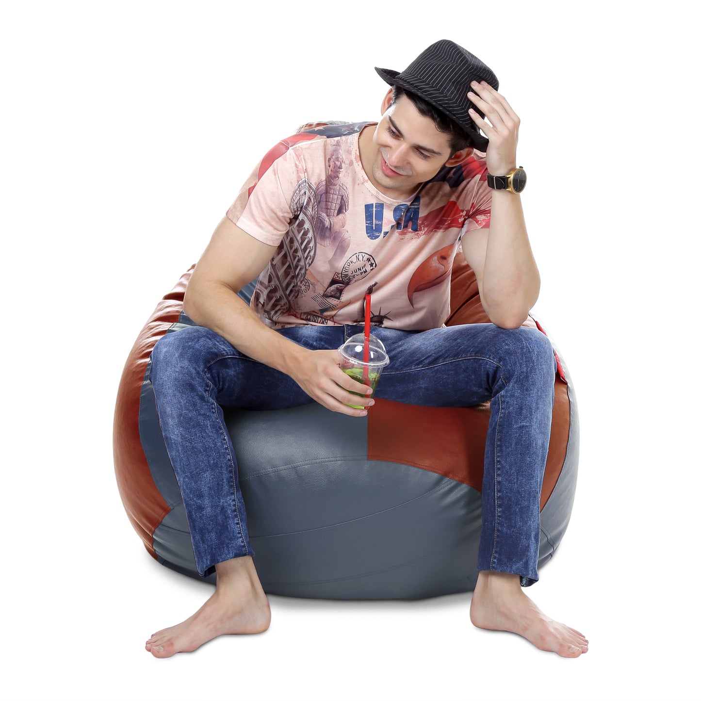 Classic - Leatherette Bean Bag With Fillers - XXXL